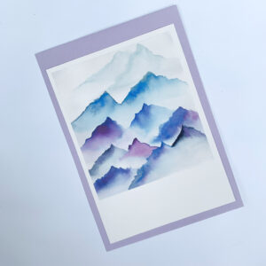 Vízfesték hegyek – A6 print