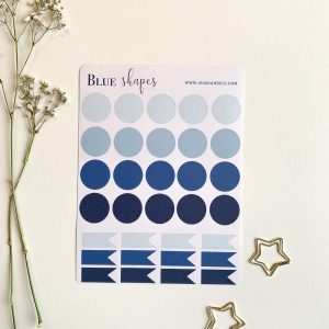 Jelölő Matrica ív – Kék alakzatok – más alapanyag